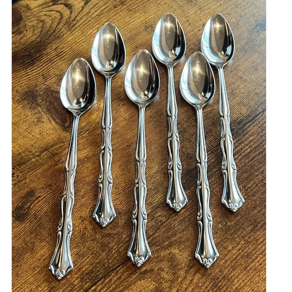 Onieda Colonial Mood Northland Stainless Ice Tea Spoons‎ Vintage Replacement